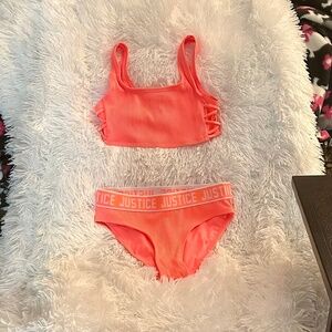 Justice Girls Bright Pink Bikini - Size 12 Girls
